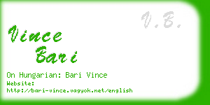 vince bari business card